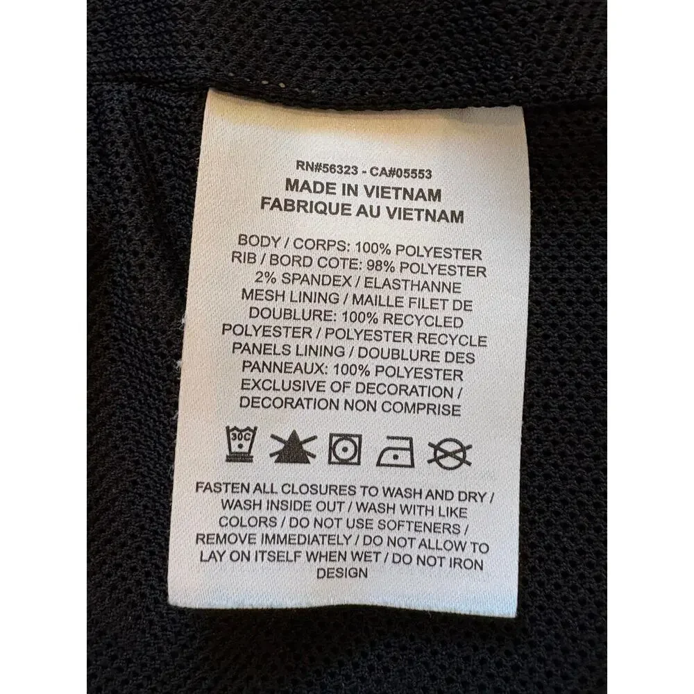 Nike Windrunner Windbreaker Jacket USAF Womens Medium Black Full Zip Lightweight